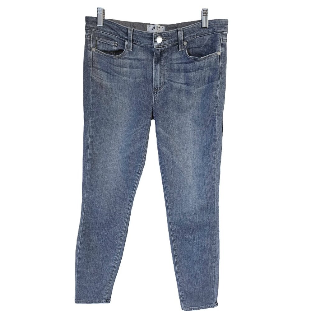PAIGE Dazeley Blue Hoxton Ankle High Waist Brushed Denim Skinny Jean Size 31